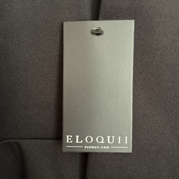 ELOQUII 20 Black Fit & Flare 3/4 Long Sleeve Dress New 20W - Picture 3 of 12